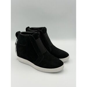 Sorel Black Suede High Top Slip On Sneakers Women's Size 7 NEW